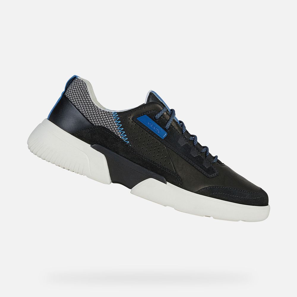 Geox Sneakers Black/Blue Smoother - Geox Mens Shoes - NKLTGA523